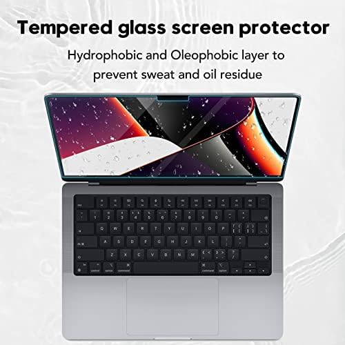 Xinwotuo [חבילה 1] מגן מסך זכוכית מחוסמת עבור MacBook Pro 14.2 2021 מחשב נייד מגע עמיד בפני שריטות רגישות 14.2